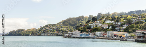Panorama of Sausalito Shoreline with Golden Gate Bridge in the Background