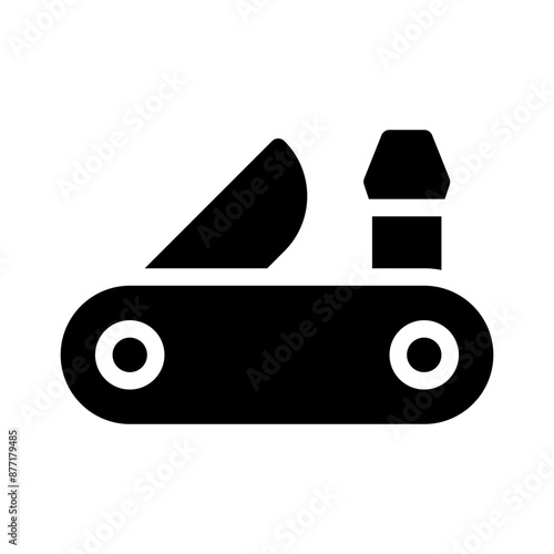 pocket knife glyph icon