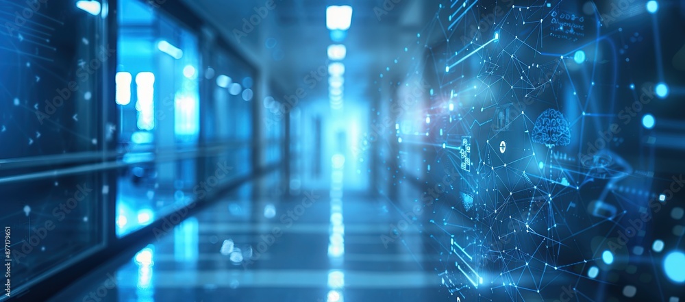 Fototapeta premium Futuristic Digital Network Interface