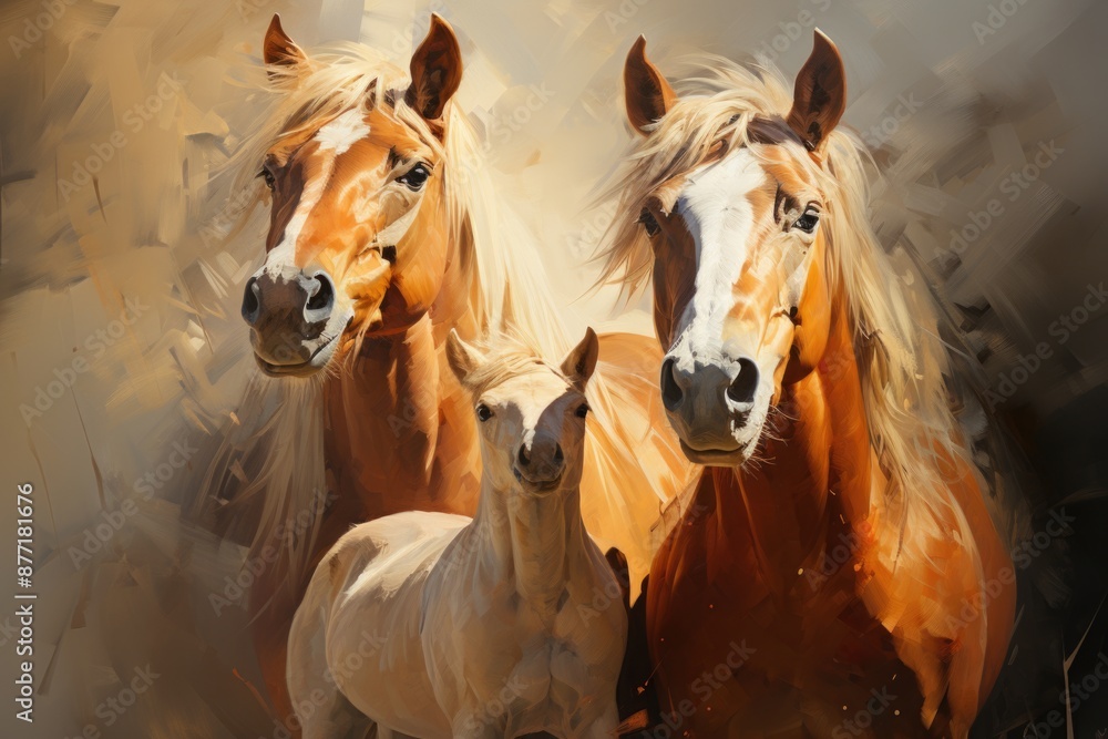 A two horsepower drawing with the word horses in it., generative IA