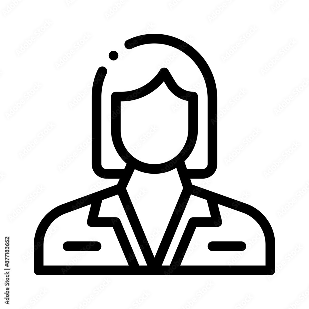 Obraz premium businesswoman line icon