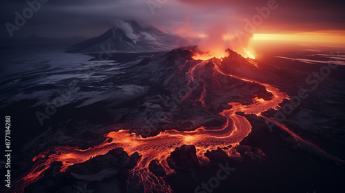 Obraz na płótnie Volcano eruption
