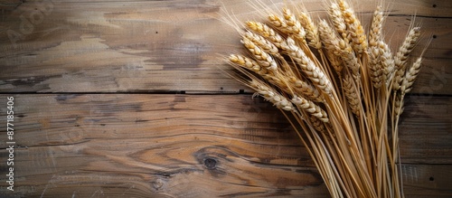 Wheat bouquet displayed on ...