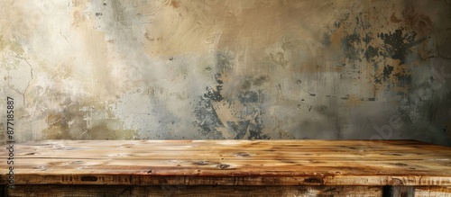 Vintage table with wood sur...