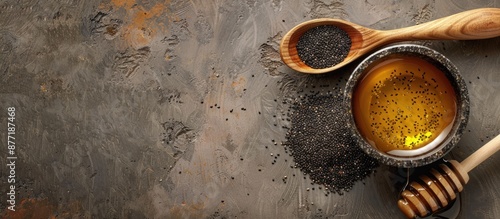 Poppy seeds in a mortar and...