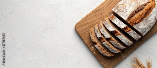 Top view of a sliced loaf o...