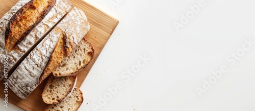 Top view of a sliced loaf o...
