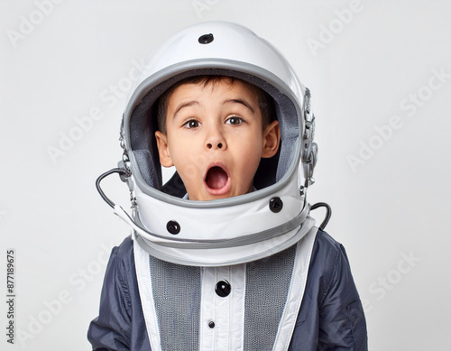 Kid in Astronaut Costume: Studio Portrait