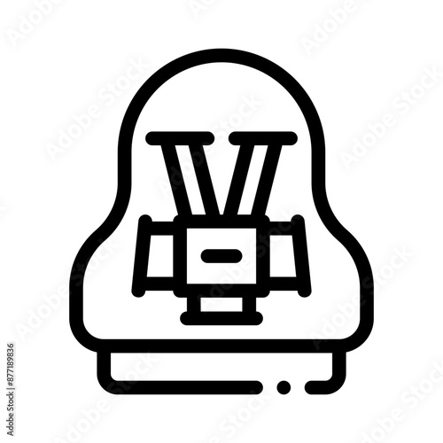 baby car seat line icon