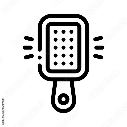 baby hairbrush line icon