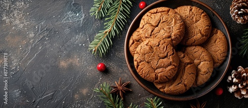 Homemade ginger cookies wit...