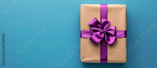 Top view of a gift box wrap...