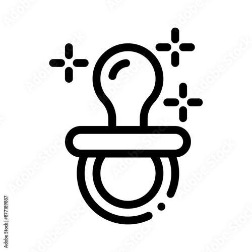 pacifier line icon