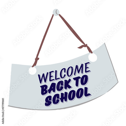 Back to school typography on hanging tag