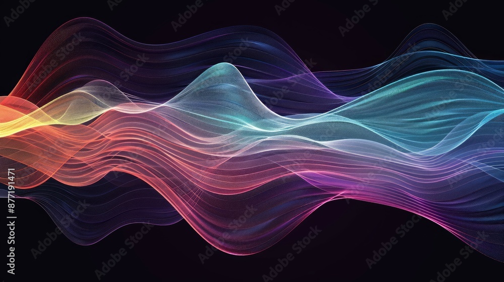 Naklejka premium Abstract Colorful Waves