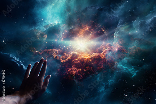 AI generated image concept of supernatural power heaven and magic