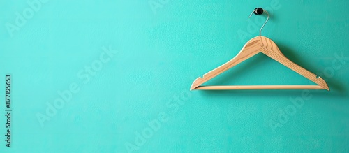 Wooden clothes hanger on a ...