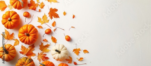 Top down view of pumpkins a...
