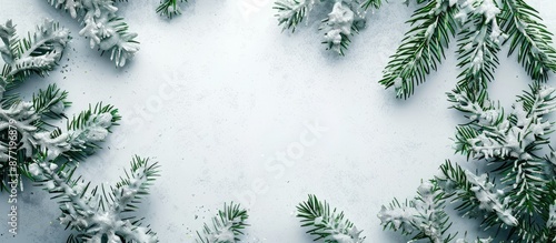 Fir tree Christmas frame on...