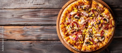 Top view of a quarter pizza...