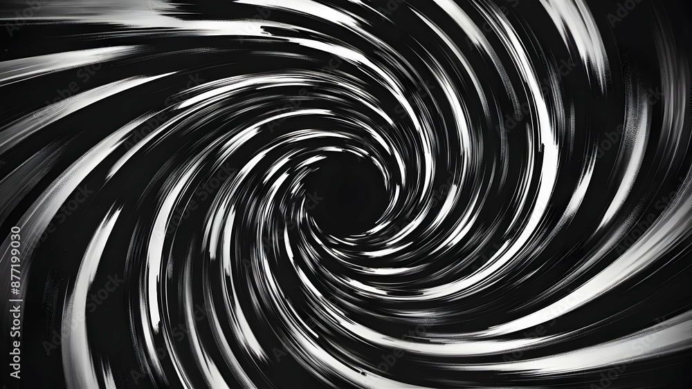 Hypnotic Black & White Swirl Animation Hypnotic Black & White Swirl Animation