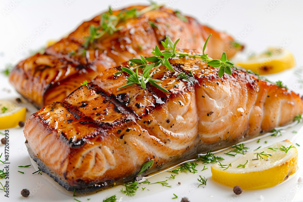 AI generated image of delicious restaurant dish isolated on white color background created with generative ai AI generated image of delicious restaurant dish isolated on white color background created with generative ai