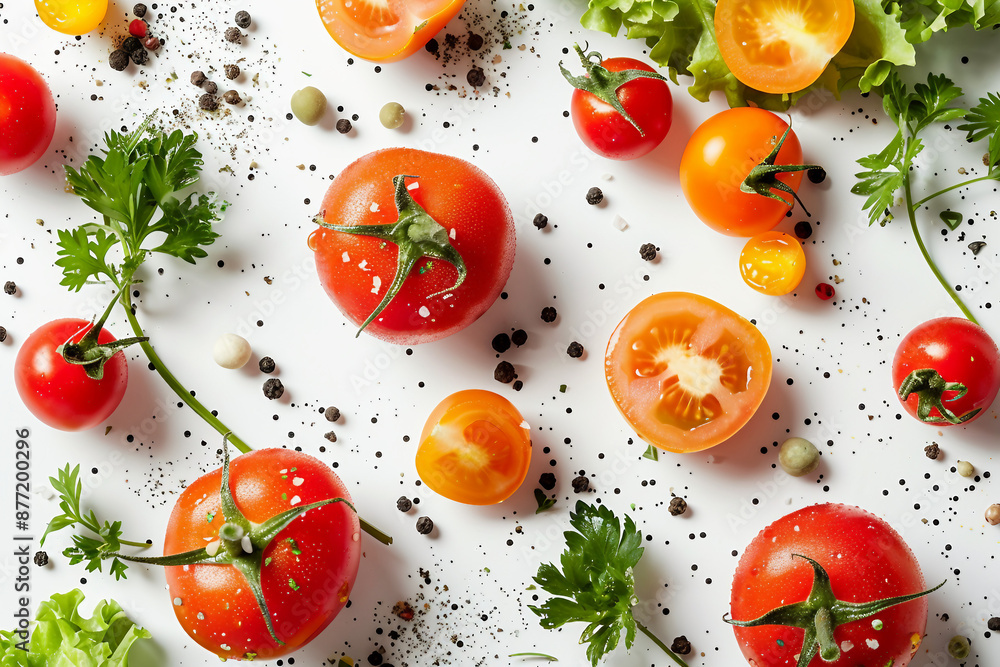 AI generated image of tasty fresh mix salad isolated on white color background generative ai AI generated image of tasty fresh mix salad isolated on white color background generative ai