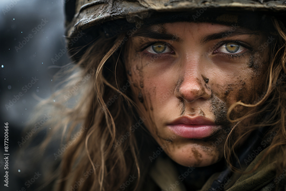 Generative AI illustration of soldier in uniform in the army Generative AI illustration of soldier in uniform in the army