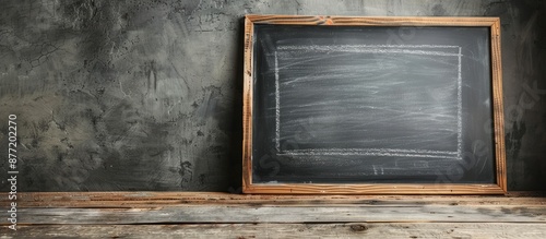 Chalkboard mounted in a woo...