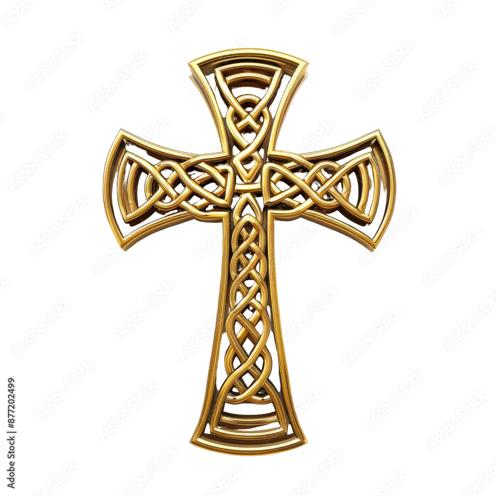 Elegant golden Celtic cross with intricate knotwork design, symbolizing spirituality, faith, and heritage in a beautifully detailed design. Elegant golden Celtic cross with intricate knotwork design, symbolizing spirituality, faith, and heritage in a beautifully detailed design.