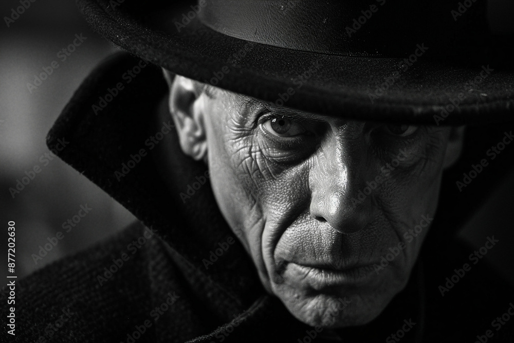 Generative AI Old fashioned retro style gangster movie noir picture in dramatic scene moment Generative AI Old fashioned retro style gangster movie noir picture in dramatic scene moment