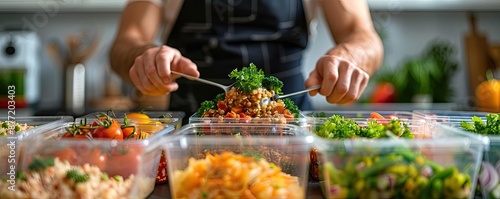 Person enjoying a healthy meal prep session, symbolizing proactive nutrition photo