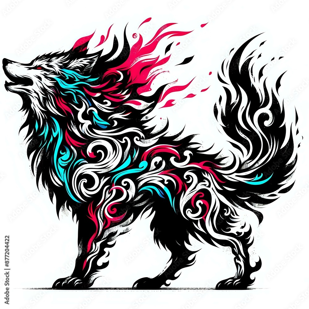 Naklejka premium Fiery Mythical