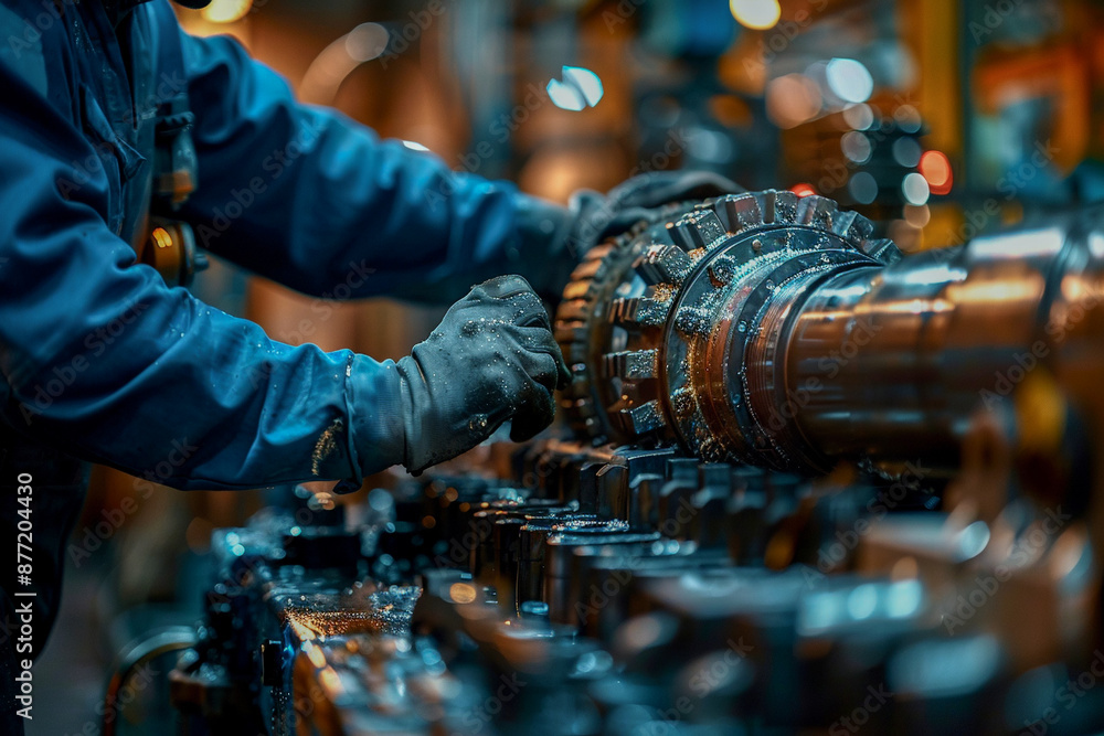 Workers extract oil at an oil well, maintenance personnel conduct inspections, ensuring equipment integrity. Workers extract oil at an oil well, maintenance personnel conduct inspections, ensuring equipment integrity.