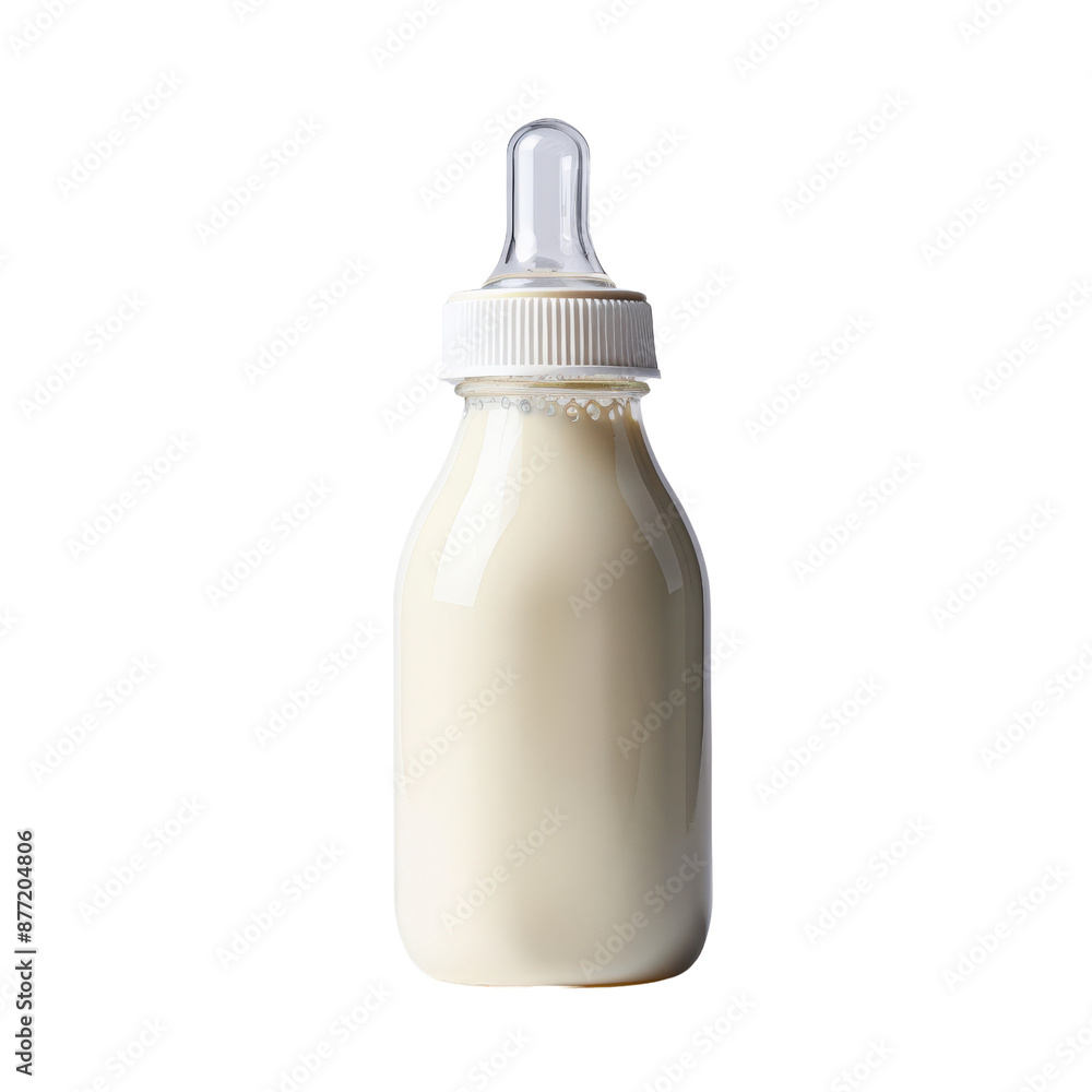 High-quality image of a baby bottle filled with milk. Ideal for parenting, childcare, and nutritional topics. High-quality image of a baby bottle filled with milk. Ideal for parenting, childcare, and nutritional topics.
