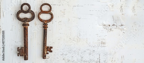 Vintage pair of antique key...
