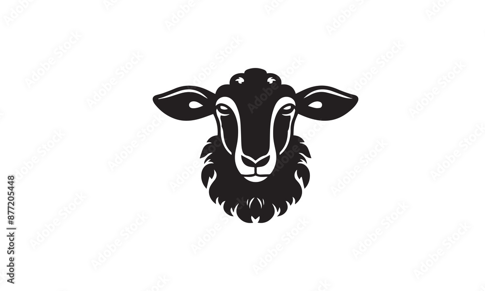 Obraz premium Sheep Logo black simple Design