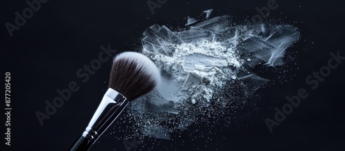 Makeup brush with white pow...