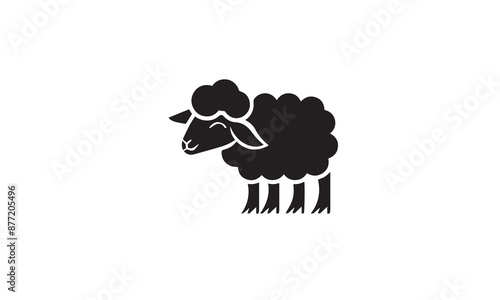 Sheep Logo black simple Design