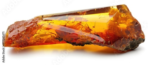 Elongated untreated amber w...
