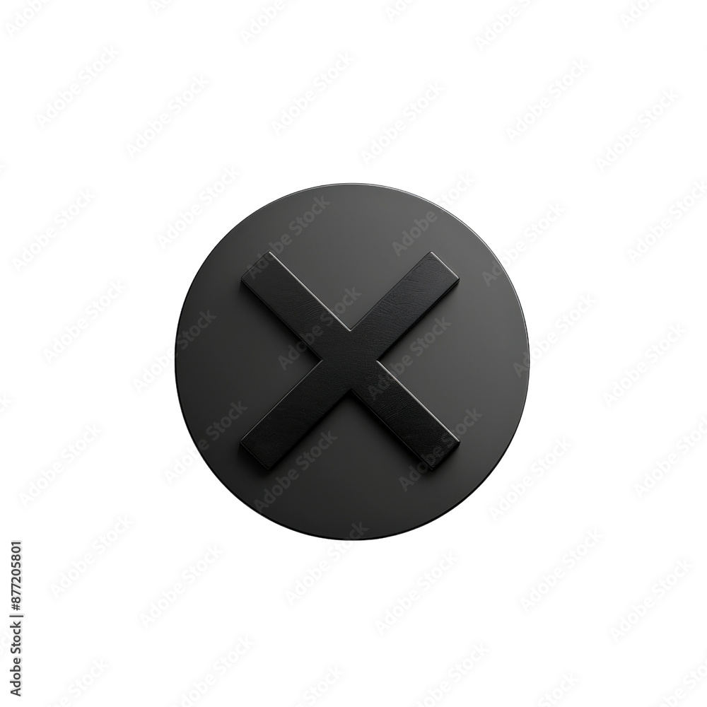 Minimalist black cross icon on dark background, symbolizing error, close, or cancel action, perfect for UI design and graphical projects. Minimalist black cross icon on dark background, symbolizing error, close, or cancel action, perfect for UI design and graphical projects.