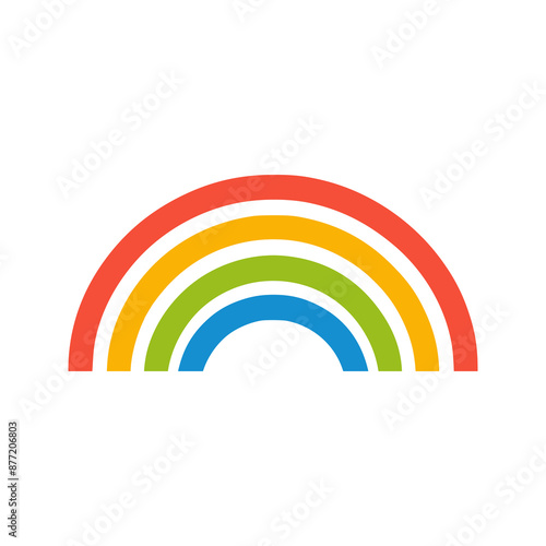4 color rainbow logo vector illustration template design