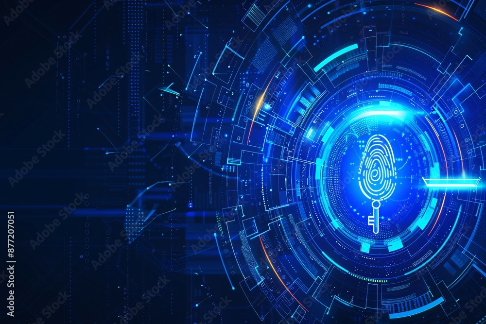 a blue circle with a key and a key on it a blue circle with a key and a key on it