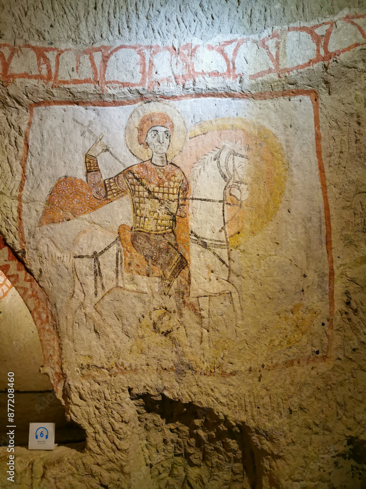Fototapeta premium Medieval Fresco in Cappadocia Cave
