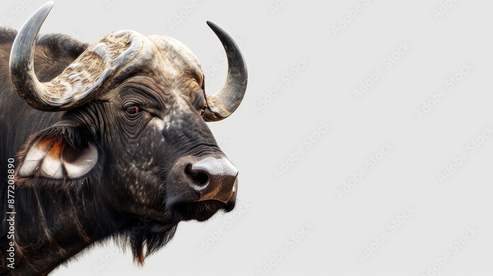 African buffalo with blank space African buffalo with blank space