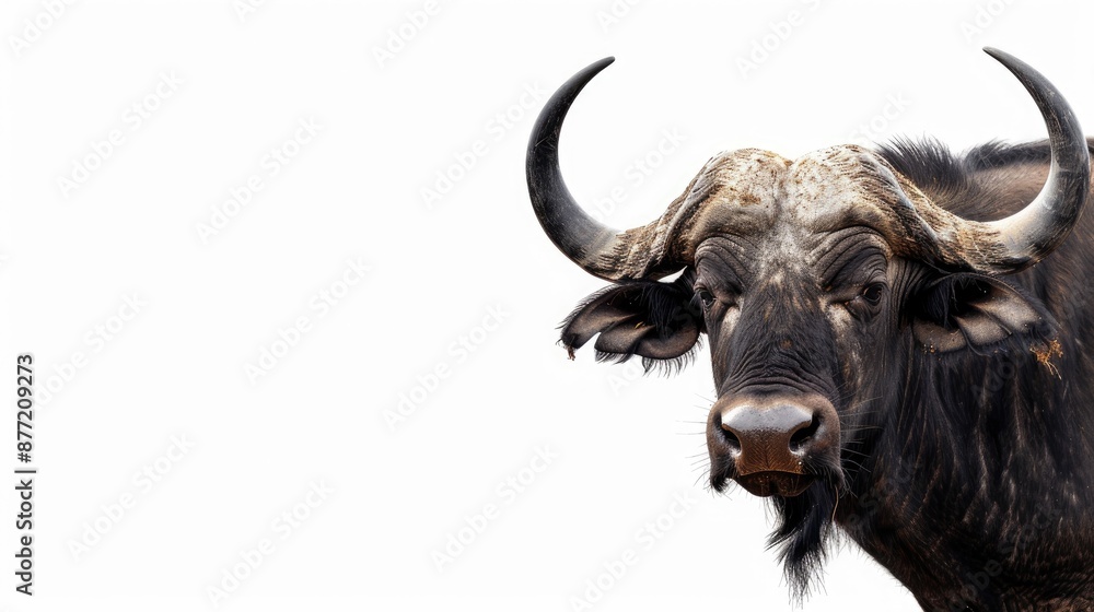 African buffalo with blank space African buffalo with blank space
