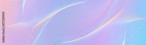 Modern abstract pastel iridescent holographic foil background. Premium horizontal vector design template for business banner, prestigious voucher, wedding invitation.