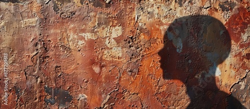 Rusty painted metal surface...