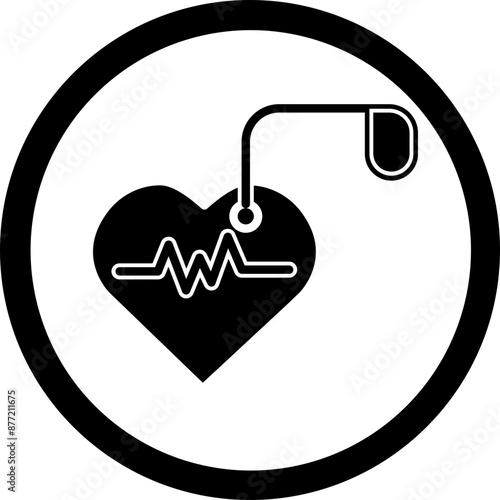 Pacemaker Vector Glyph Black Icon
