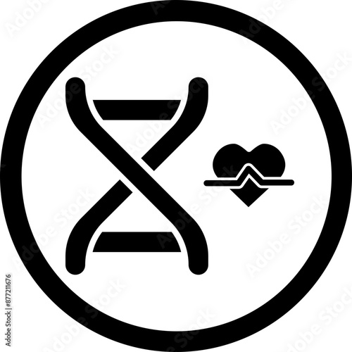 Genetics Vector Glyph Black Icon